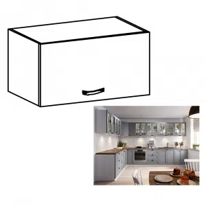 Cabinet superior, alb/gri mat, LAYLA G50K